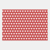 Rood en wit Aangepaste naam en Initialen Inpakpapier Vel (Voorkant 2)