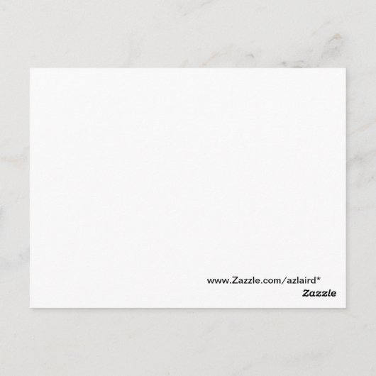 Rood en wit abstract design op zwart briefkaart (Achterkant)