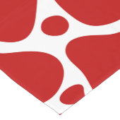 Rood en wit abstract girafpatroon korte tafelloper (Hoek)