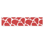 Rood en wit abstract girafpatroon korte tafelloper (Horizontaal)
