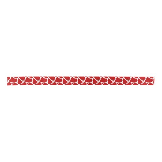 Rood en wit abstract girafpatroon lint (Voorkant)