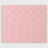 Rood en Wit Abstract Kerstmis Verpakkend Document Cadeaupapier (Vlak)