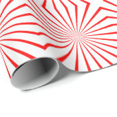 Rood en Wit Abstract Kerstmis Verpakkend Document Cadeaupapier (Rol Hoek)