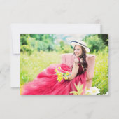 Rood en wit Afstuderen Foto bedankt (Achterkant)