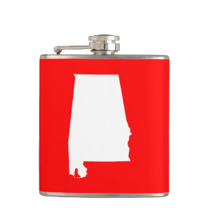 Rood en Wit Alabama Heupfles