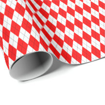 Rood en wit argyle-cadeaupapier