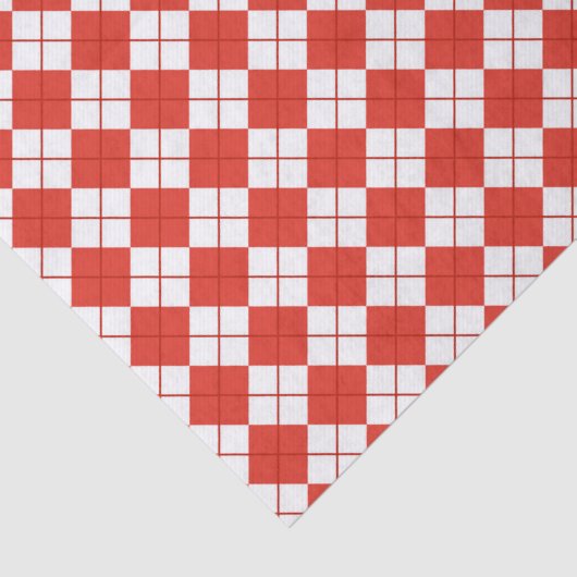 Rood en wit Argyle Tissuepapier (Detail)