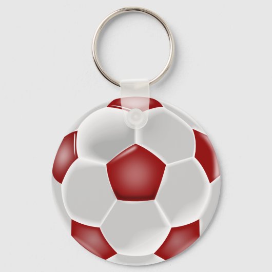 Rood en wit bal sleutelhanger (Voorkant)
