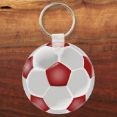 Rood en wit bal sleutelhanger (Voorkant)