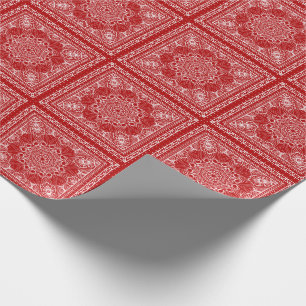 Rood en wit bandana patroon cadeaupapier