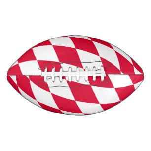 Rood en Wit Beiers Diamanten Vlag Patroon American Football