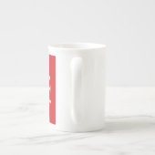 Rood en Wit Blijf kalm en ga verder Porselein Kop (Achterkant)