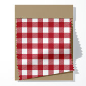 Rood en wit buffelruitpatroon stof