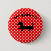 Rood en wit Button Pin (Voorkant)