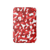Rood en wit Camouflage afdrukpatroon Badmat (Voorkant Verticaal)