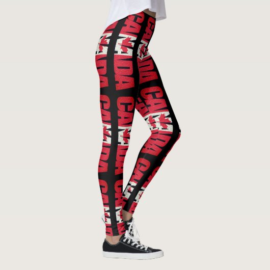 Rood en Wit Canada en Maple Leaf Leggings (Rechts)