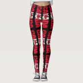 Rood en Wit Canada en Maple Leaf Leggings (Voorkant)