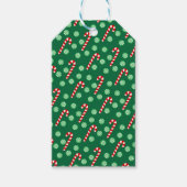 Rood en Wit Candy Cane Pattern Gift Label Cadeaulabel (Voorkant)
