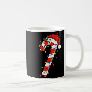 Rood en wit Candy Cane Santa Kerstmis Grappig XMA Koffiemok