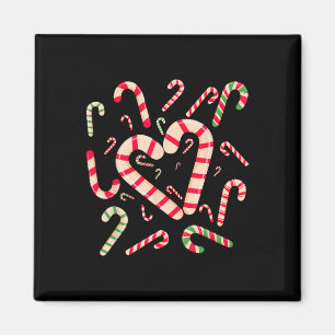 Rood en wit Candy Cane Santa Kerstmis Grappig XMA Magneet