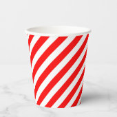 Rood en Wit Candy Cane Stripes Papieren beker (Voorkant)