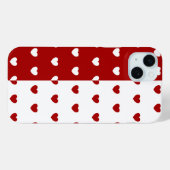 Rood en wit Case-Mate iPhone case (Achterkant (horizontaal))
