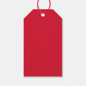 Rood en Wit Casual Script en hart met liefde Cadeaulabel (Achterkant)