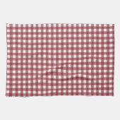 Rood en wit checkers patroon theedoek (Horizontaal)