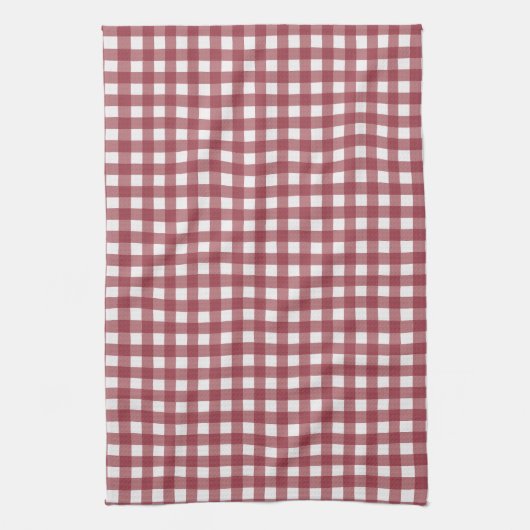 Rood en wit checkers patroon theedoek (Verticaal)