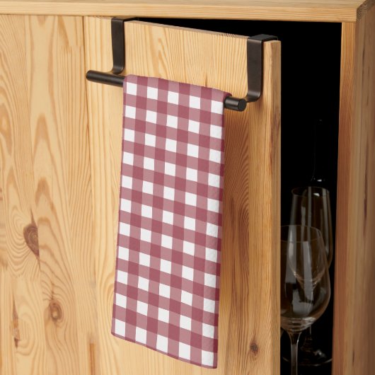 Rood en wit checkers patroon theedoek (Derde Gevouwen)