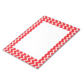 Rood en wit Chevron Pattern Notitieblok (Schuin)