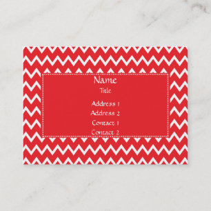 Rood en wit Chevron Pattern Visitekaartje
