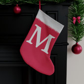 Rood en wit Classic Monogram Kerstkous Kleine Kerstsok