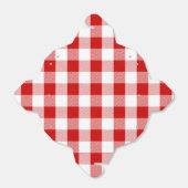 Rood en wit controleert Gingham Plaid Party bruilo Bedankdoosjes (Uitgevouwen)