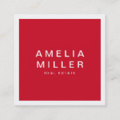 Rood en Wit Corporate Modern Professional Vierkante Visitekaartje
