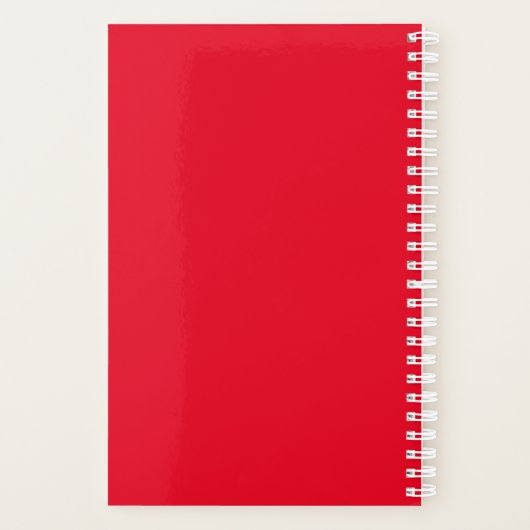Rood en Wit Custom Houd Kalm en Ga verder Planner (Achterkant)
