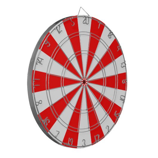 Rood en wit dartbord (Voorkant Links)