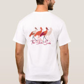 Rood en wit De Stork Birds II T-shirt (Achterkant)