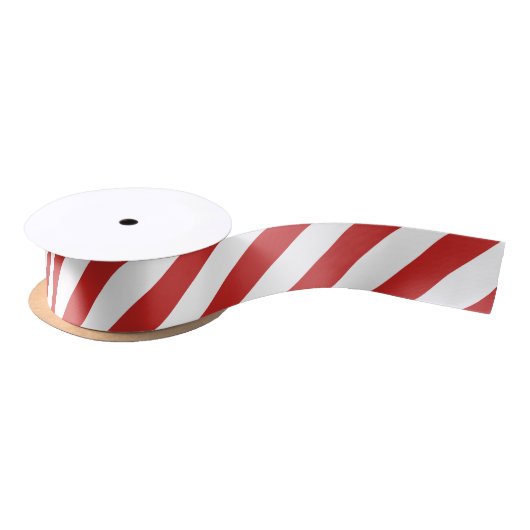 Rood en wit diagonaal band patroon lint (Spoel)