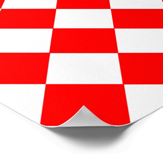 Rood en wit diamantpatroon van Shirley Taylor Poster (Hoek)