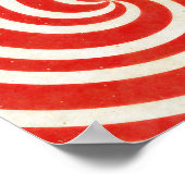 Rood en wit dizzy Snoep wervelkolom Poster (Hoek)