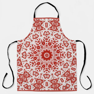 rood en wit, etnische bandana schort