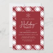 Rood en wit feestdag kaart (Voorkant)