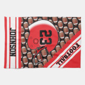 Rood en wit Football Theedoek (Horizontaal)