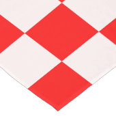 Rood en wit gecheckt patroon korte tafelloper (Hoek)