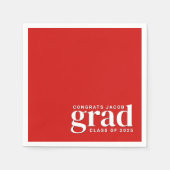 Rood en wit, gefeliciteerd met het Afstudeerder en Servet (Voorkant)