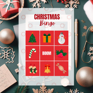 Rood en wit geïllustreerde kerst puzzel