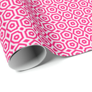 rood en wit geometrisch patroon cadeaupapier