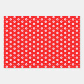 Rood en wit geometrisch patroon inpakpapier vel (Voorkant)
