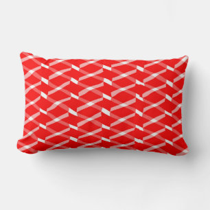 Rood en wit geometrisch patroon kussen